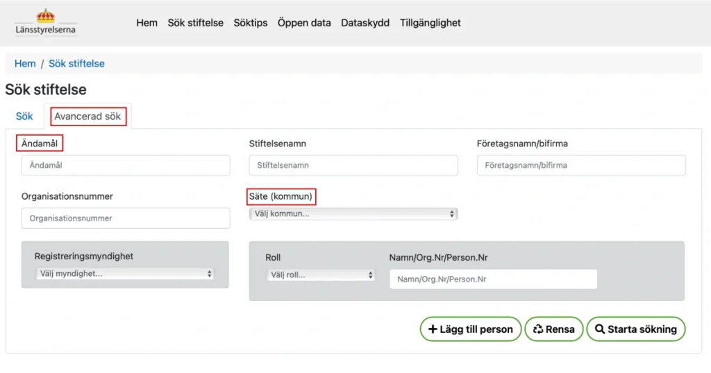 Länsstyrelsens stiftelsesök – hitta stiftelser och fonder att söka pengar ur för ensamstående